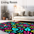 Vibrant Toucan Tropical Foliage Rug