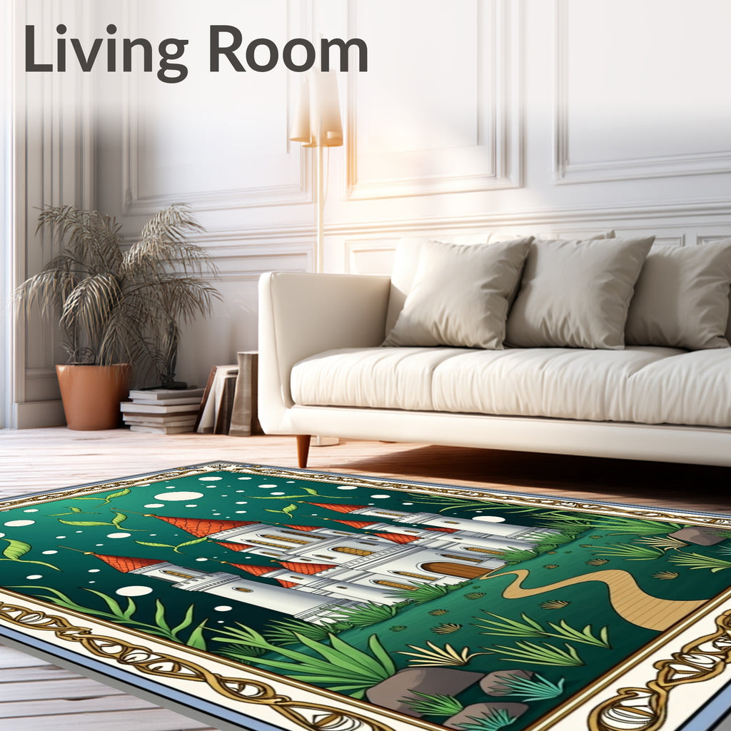 Enchanted Castle Emerald Garden Path Rug