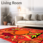 Autumn Turkey Floral Ray Rug