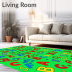 Fun Alphabet Garland Red Blue Yellow Rug