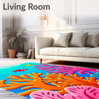 Vibrant Coral Fish Underwater Scene Rug