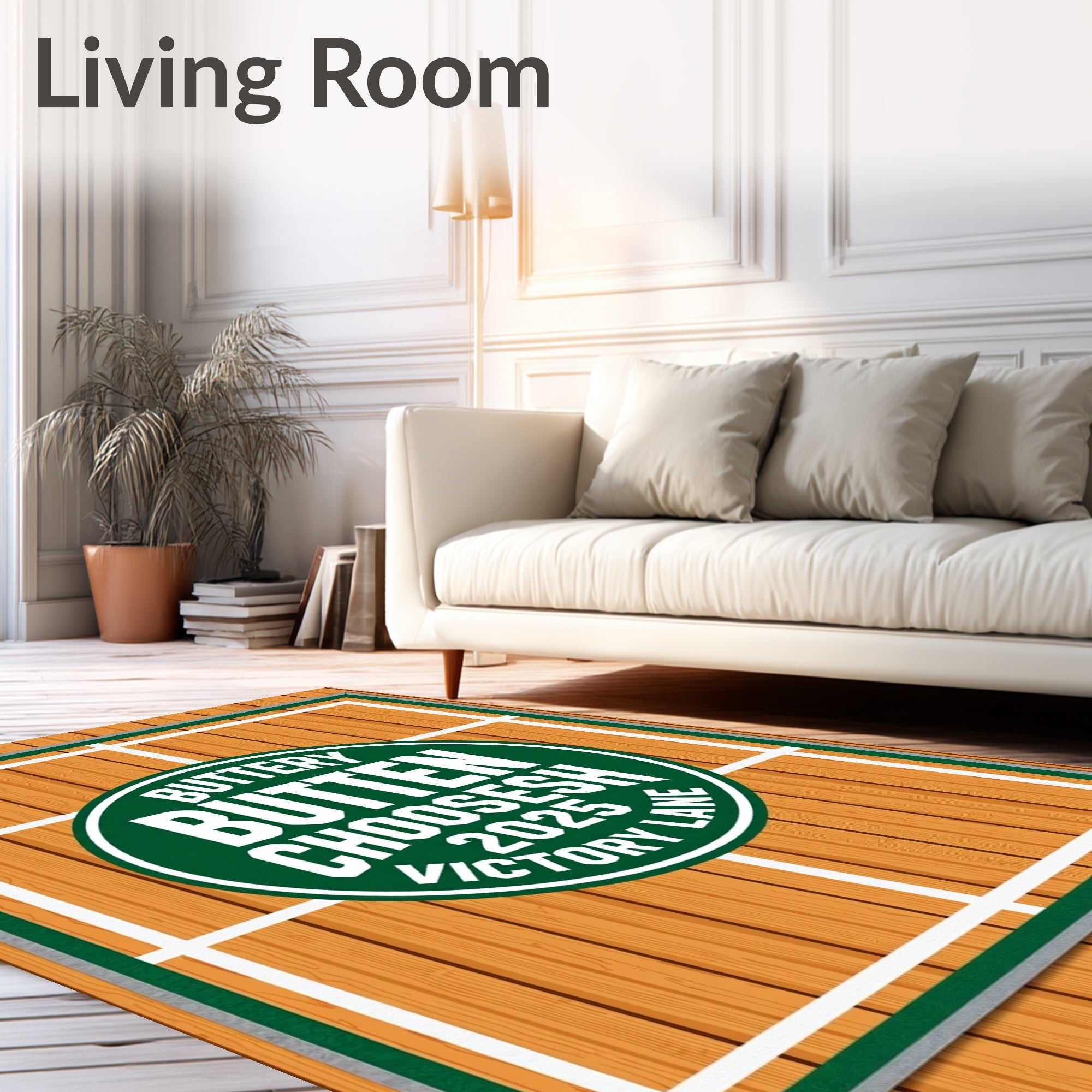 Wooden Court Green Victory Lane Rug