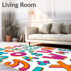 Bold Alphabet Pop Art Rug