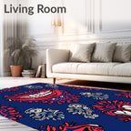 Bold Red Smiling Lips Creature Rug