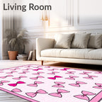 Pink Pastel Bows All Over Rug