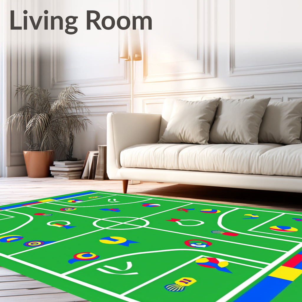 Bold Geometric Playground Arena Rug