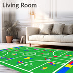 Bold Geometric Playground Arena Rug