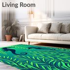 Deep Sea Seahorse Foliage Gradient Rug