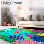 Tropical Fish Coral Underwater Scene Rug
