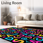 Bold Alphabet Soup Fun Rug
