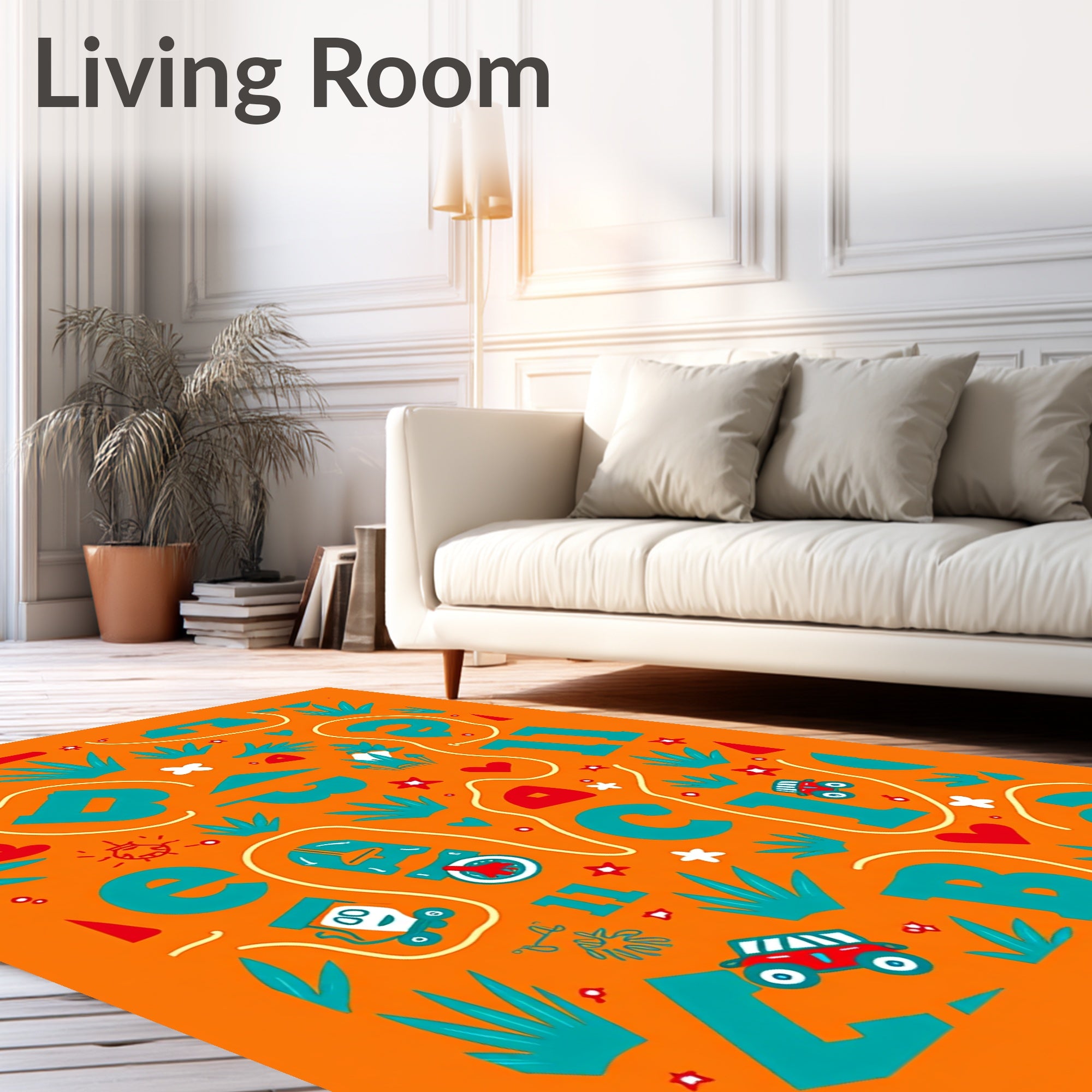 Whimsical Alphabetical Children's Play Rug