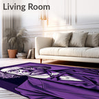 Purple Dapper Man Portrait Rug