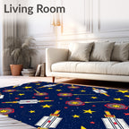 Cosmic Celestial Starry Night Wand Rug