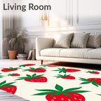 Red Strawberry Garden All Over Rug