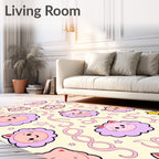 Sweet Kitty Stars and Ribbons Rug