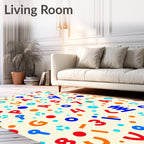 Playful Alphabet Number Scatter Rug