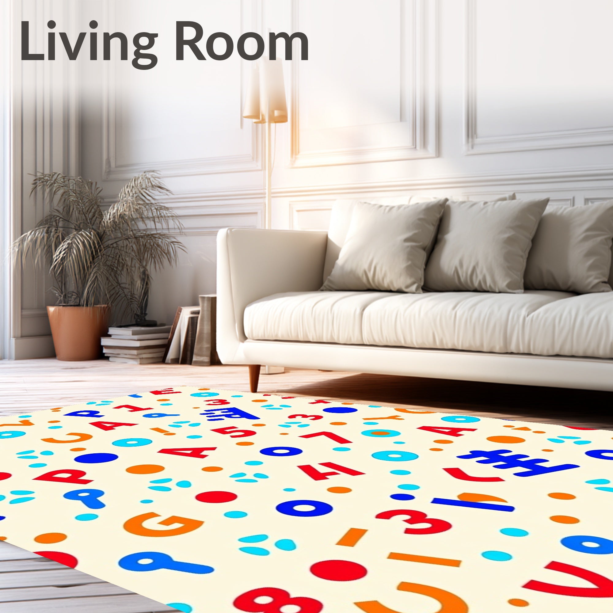 Playful Alphabet Number Scatter Rug