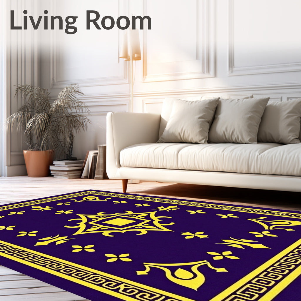 Golden Royal Court Medallion Rug