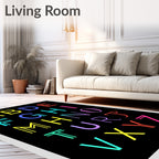 Bold Alphabet Color Block Rug