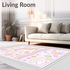 Whimsical Unicorn Rainbow Cloud Collection Rug