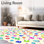 Colorful Alphabet Collage Rug