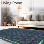 Glow In Dark Geometric Flower Rug