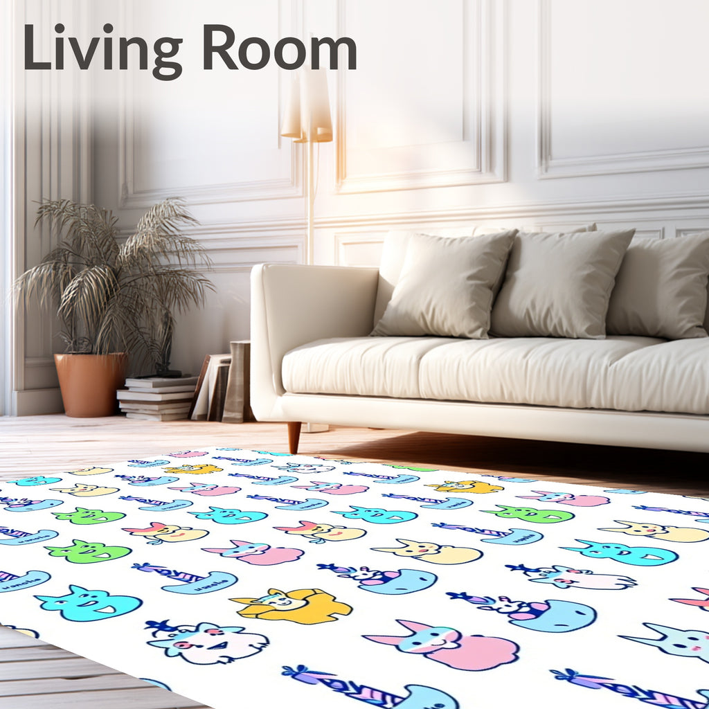 Pastel Bunny Candle Collection Rug
