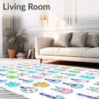 Pastel Bunny Candle Collection Rug