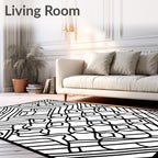 Art Deco Interlocking Diamond Lattice Rug