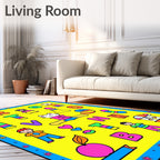 Playful Alphabet Characters Numbers Rug