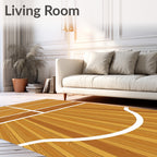 Golden Wood Grain Plank Rug