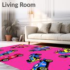 Bold Racing Cars Pop Art Rug