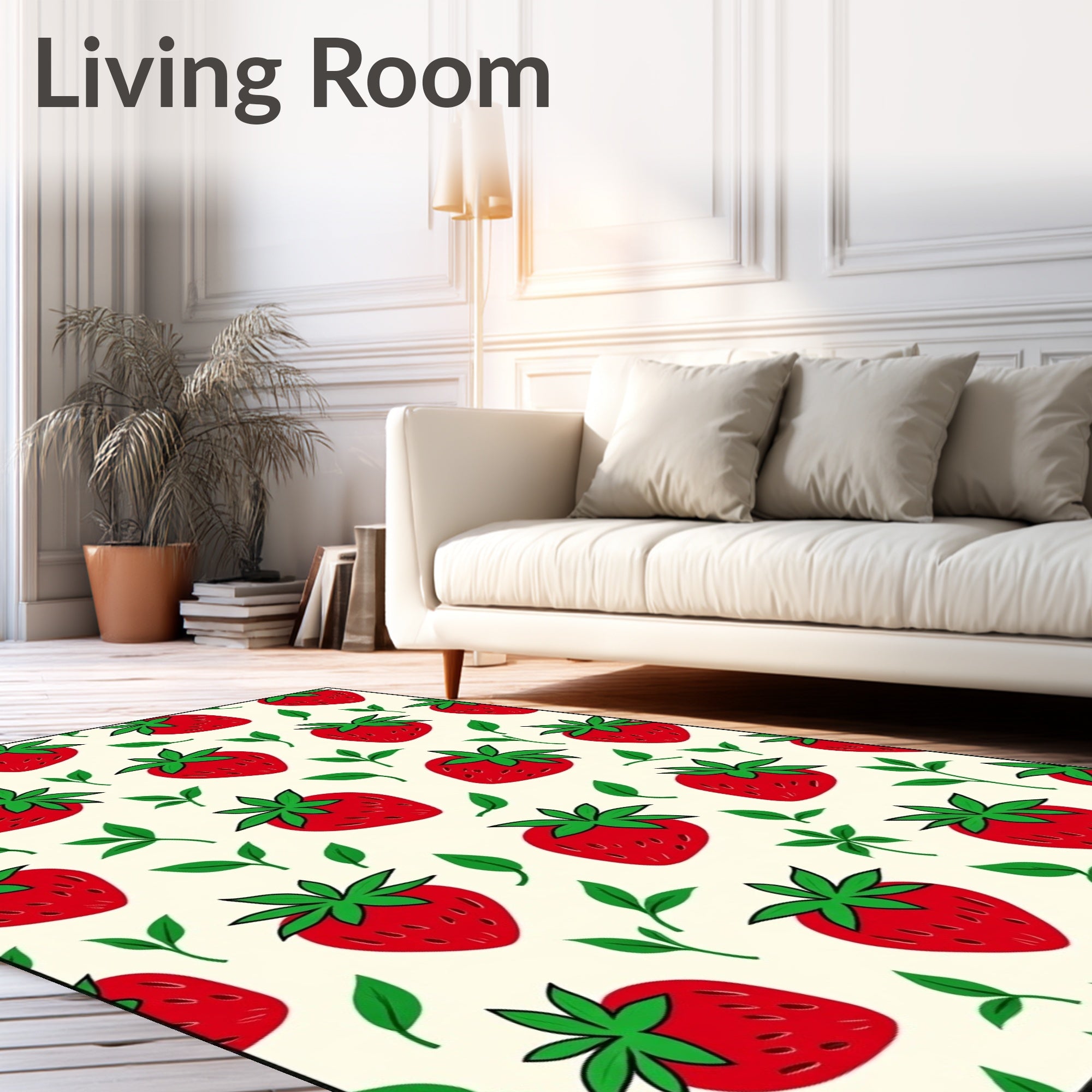 Red Strawberry Botanical Garden Rug