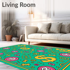 Playful Dollar Coin Scatter Rug