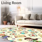 Children's Whimsical Adventure Illustration Rug