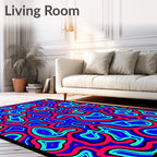 Vibrant Abstract Organic Flow Rug