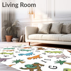 Playful Dinosaur Alphabet Fun Rug