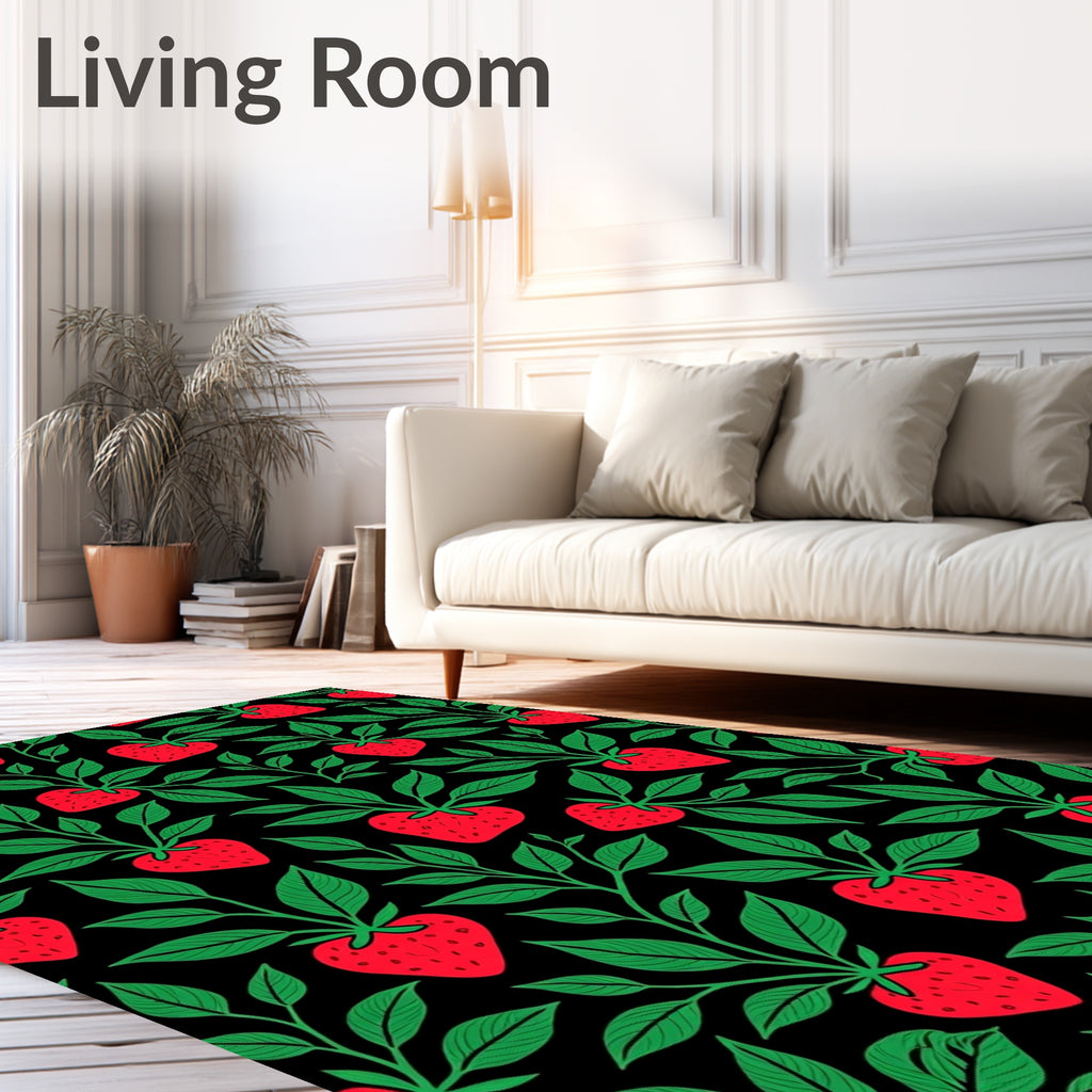 Red Strawberry Botanical Garden Rug