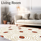 Brown Coffee Bean Swirls Rug