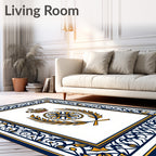 Grand Royal Crest Laurel Wreath Rug