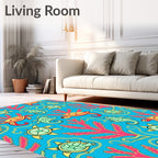 Ocean Turtle Coral Sea Creature Collection Rug