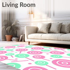 Pink Mint Swirl Lollipop Repeat Rug