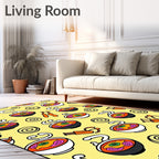 Whimsical Ramen Bowl Swirl Rug