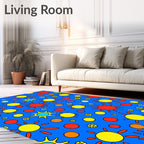 Radiant Sunbursts and Orbs Rug