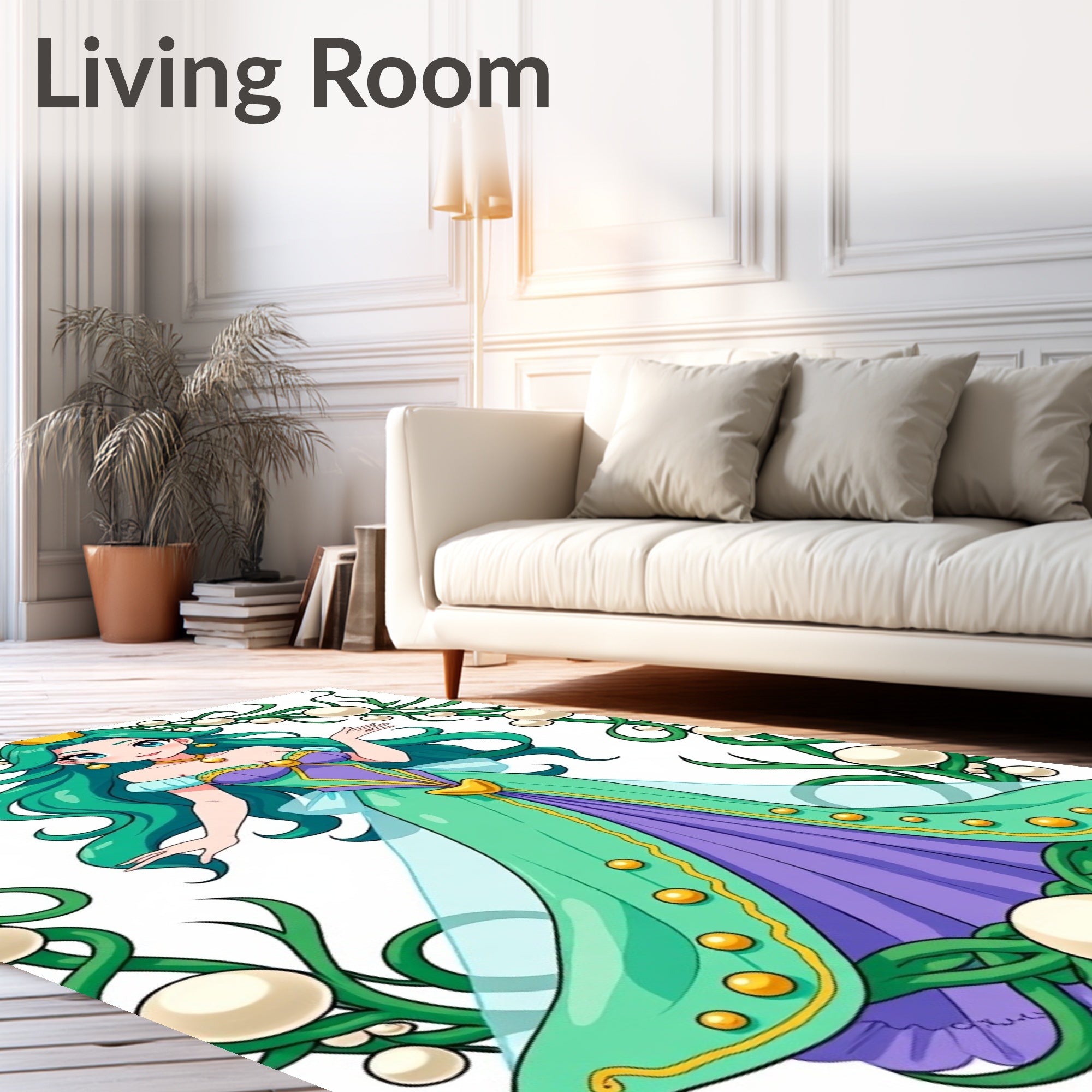Emerald Queen Surrounded by Pearls Rug