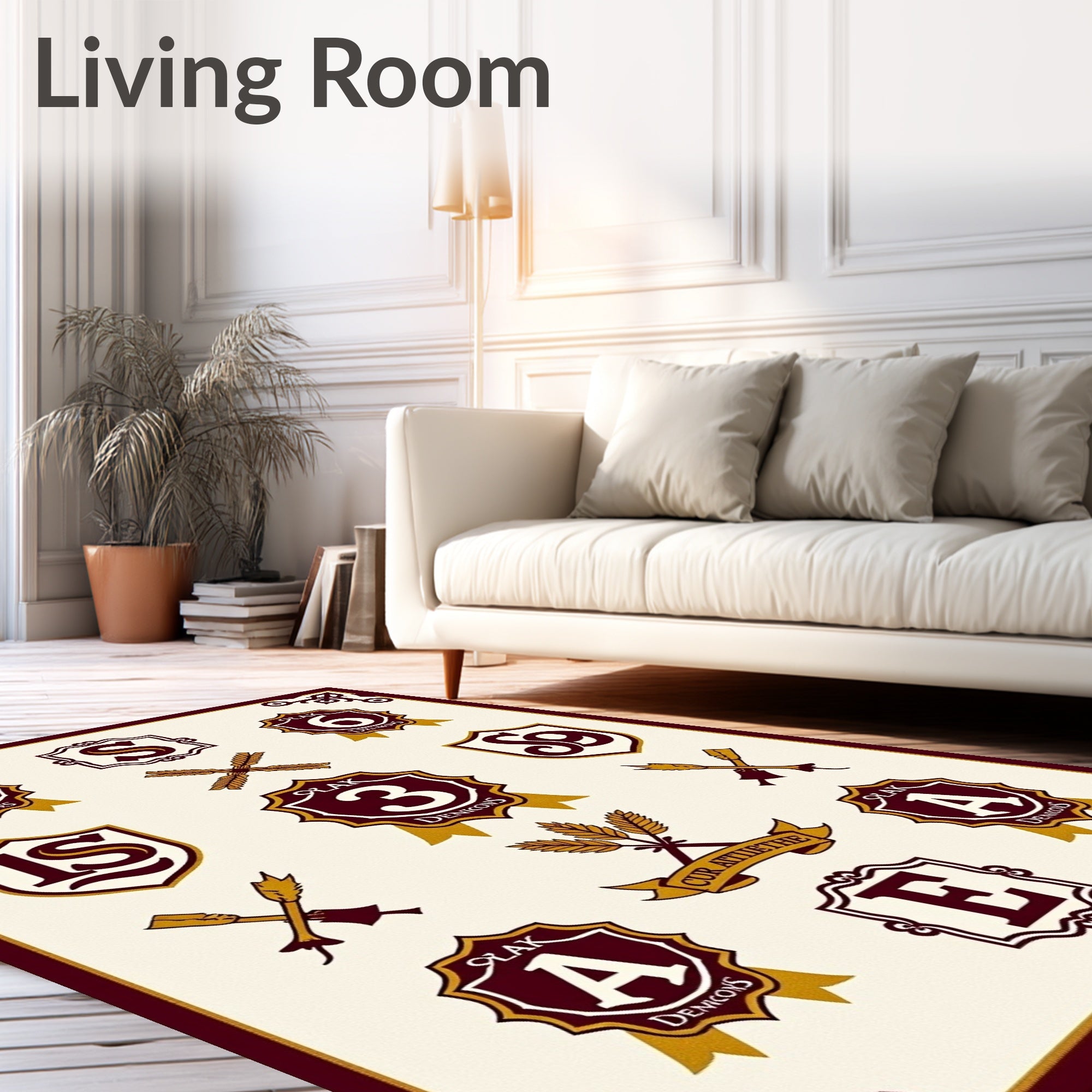 Vintage Emblematic Laurel Crest Rug