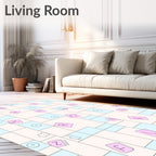 Pastel Alphabet Grid Game Rug