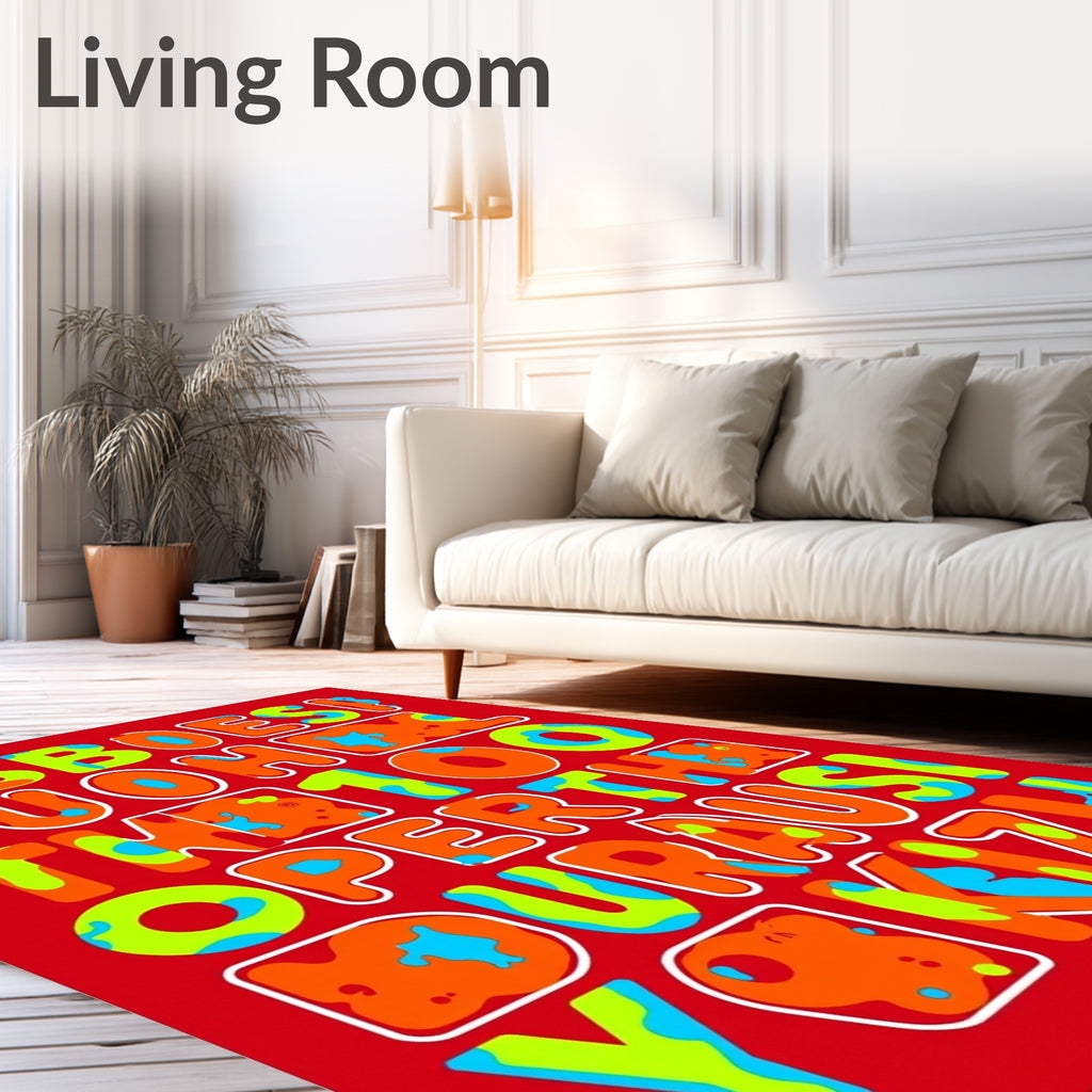 Bright Pop Art Bold Alphabet Rug