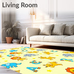 Cute Animal Alphabet Collection Rug