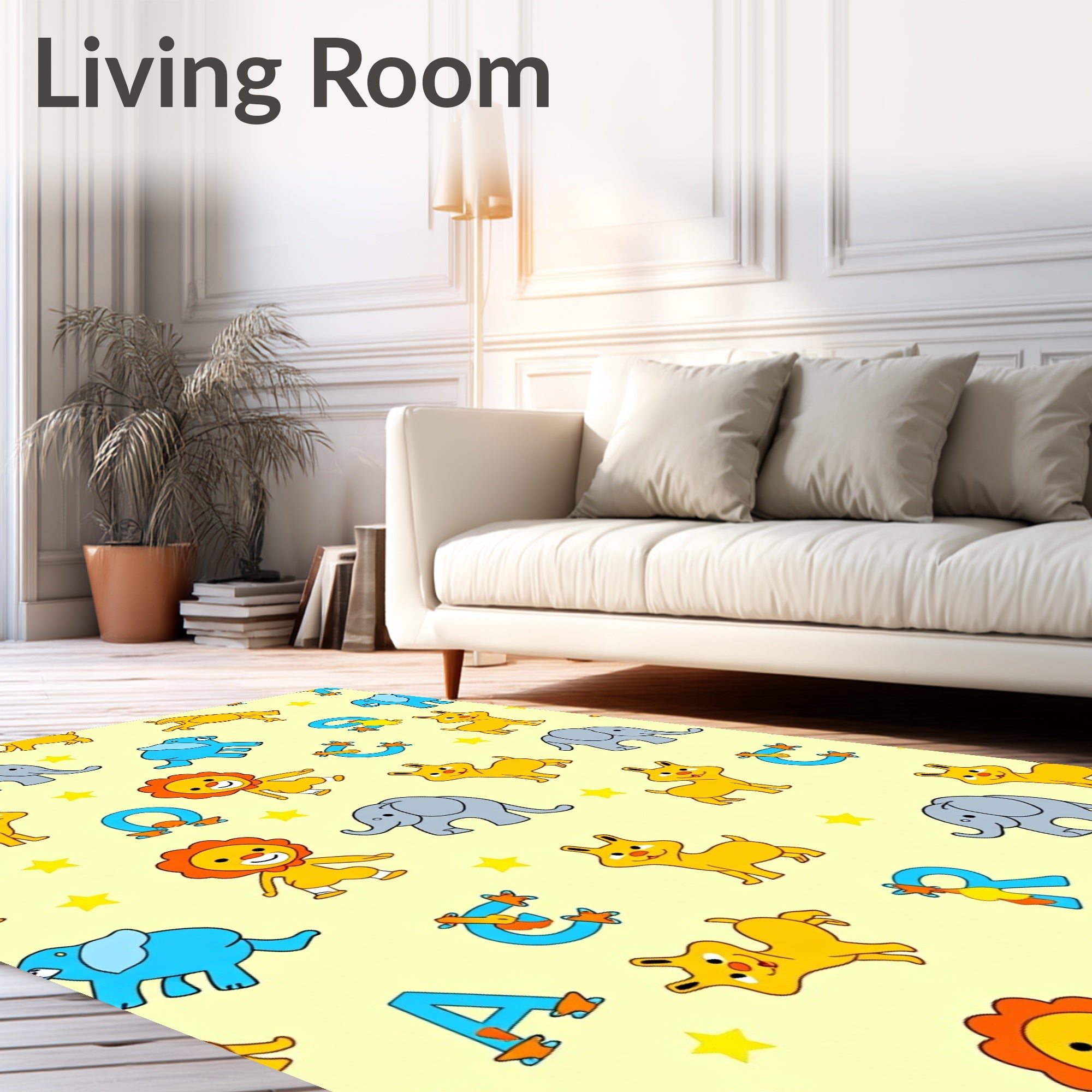 Cute Animal Alphabet Collection Rug